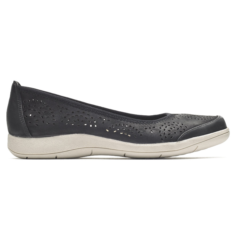 Rockport Slip-On For Womens Black - Daisey Ballet - EZ1649570